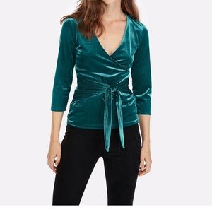 Velvet Front Tie Top